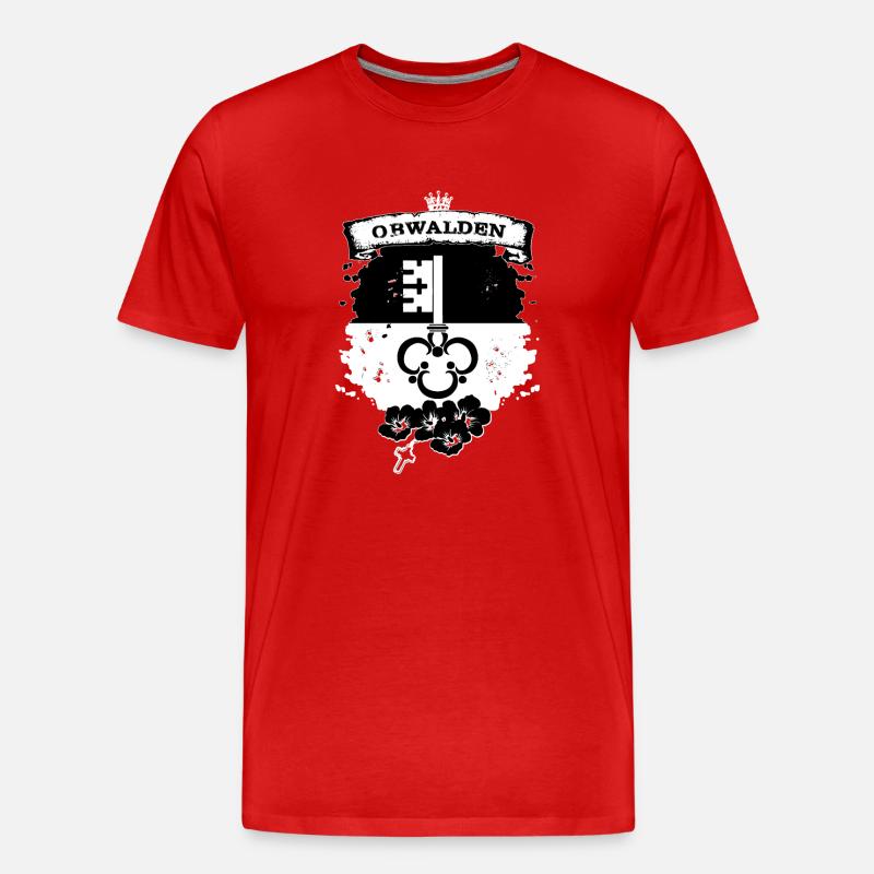 Obwalden - Männer Premium Bio T-Shirt - Rot