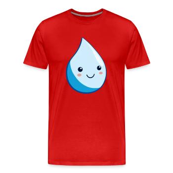 Waterdrop - T-shirt bio Premium Homme - rouge - Devant - Damien (186cm)