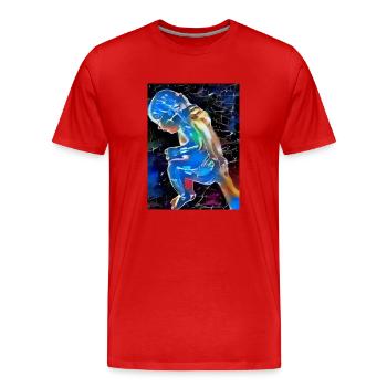 BlueBaby - Männer Premium Bio T-Shirt - Rot - Vorne - Damien (186cm)