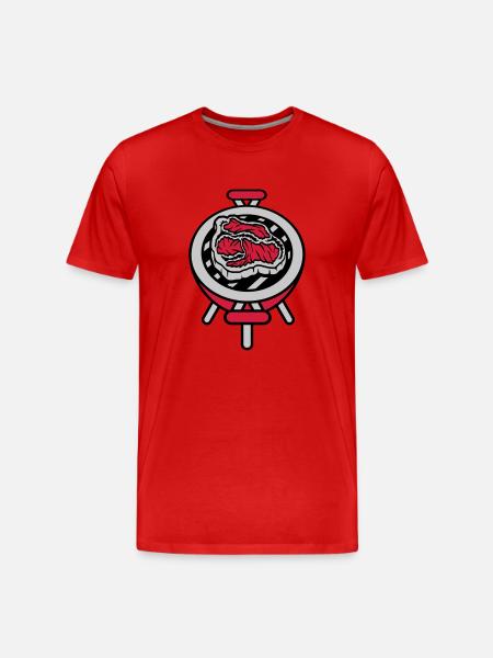 Small Grill Steak BBQ - Men's Premium Organic T-Shirt - red
