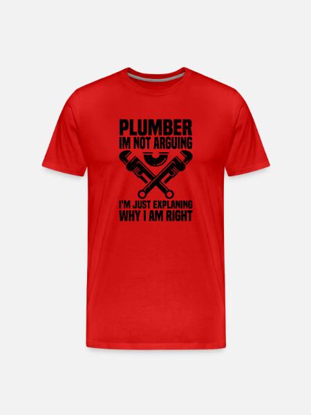 Plumber - Men's Premium Organic T-Shirt - red