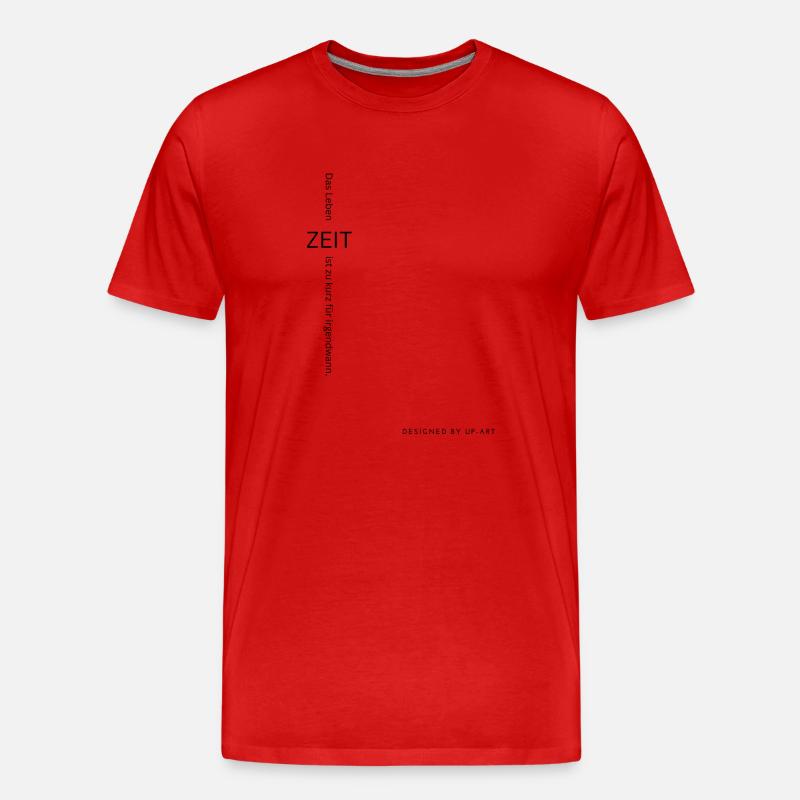 ZEIT - Männer Premium Bio T-Shirt - Rot