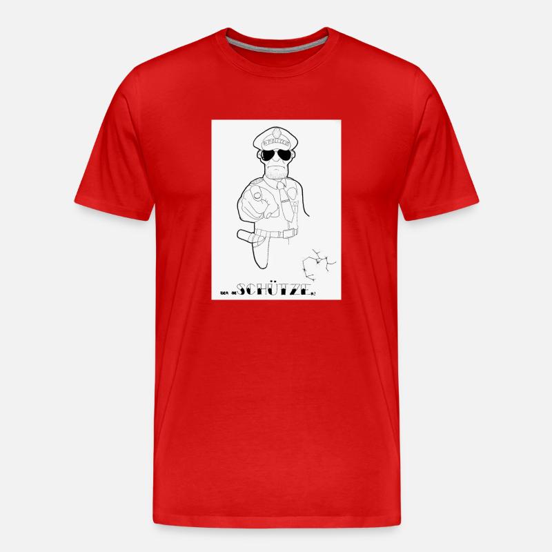 Schütze - Männer Premium Bio T-Shirt - Rot