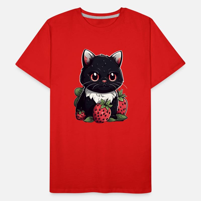 Ragamuffin Erdbeere Katze Geschenk Männer Premium Bio T-Shirt