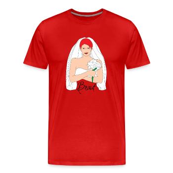 Rouge mariée 1 - T-shirt bio Premium Homme - rouge - Devant - Damien (186cm)