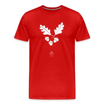 Chêne - Nature sans police - T-shirt bio Premium Homme - rouge - Devant - Damien (186cm)