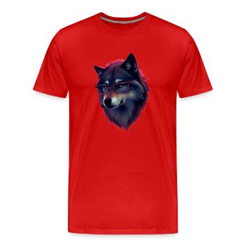 Loup - T-shirt bio Premium Homme - rouge - Devant - Damien (186cm)