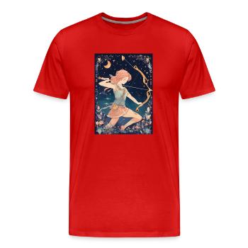 Sternzeichen Schütze - Männer Premium Bio T-Shirt - Rot - Vorne - Damien (186cm)