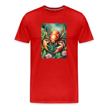 Sternzeichen Skorpion - Männer Premium Bio T-Shirt - Rot - Vorne - Damien (186cm)
