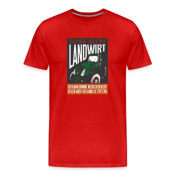 Ich bin Landwirt Bauern Demo Landwirtschaft - Männer Premium Bio T-Shirt - Rot - Vorne - Damien (186cm)