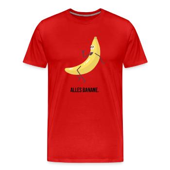 Alles Banane. - Männer Premium Bio T-Shirt - Rot - Vorne - Damien (186cm)