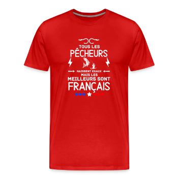 Bester französischer Fischer - Männer Premium Bio T-Shirt - Rot - Vorne - Damien (186cm)
