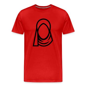 hijab headscarf muslim woman - Men's Premium Organic T-Shirt - red - Front - Damien (186cm)