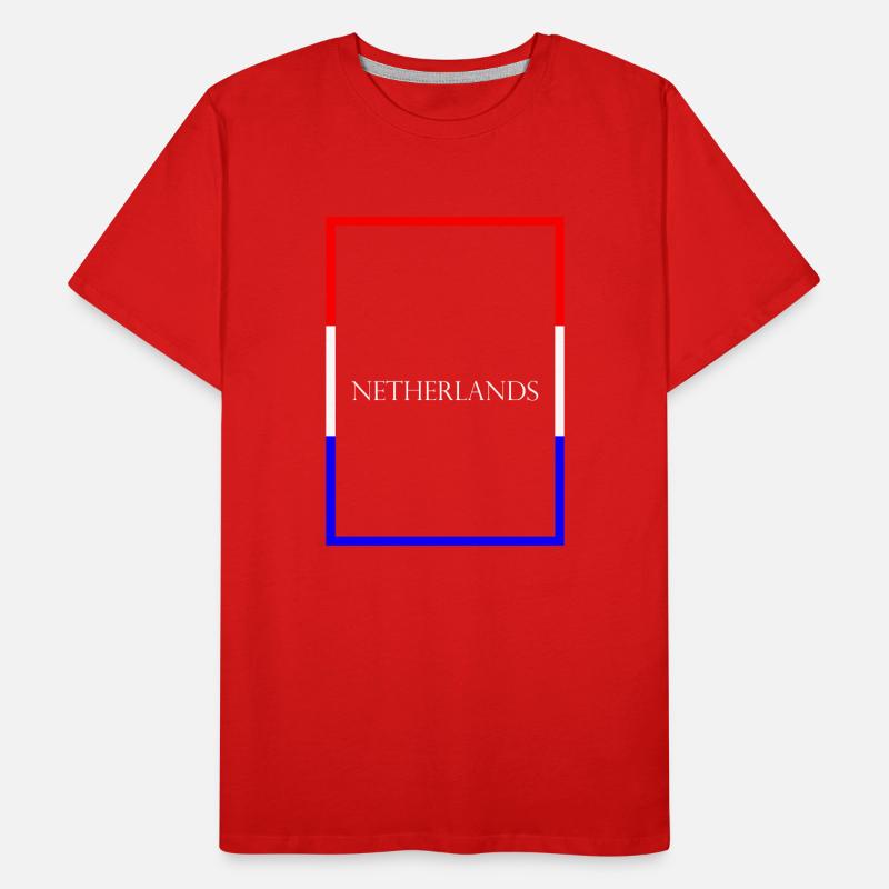 Pays-Bas - Lettrage de déclaration avec drapeau T-shirt bio Premium Homme