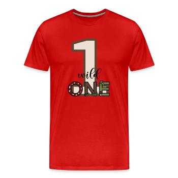 Wild one - Men's Premium Organic T-Shirt - red - Front - Damien (186cm)
