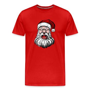 Gruseliger Böser Weihnachtsmann, Scary santa claus - T-shirt bio Premium Homme - rouge - Devant - Damien (186cm)