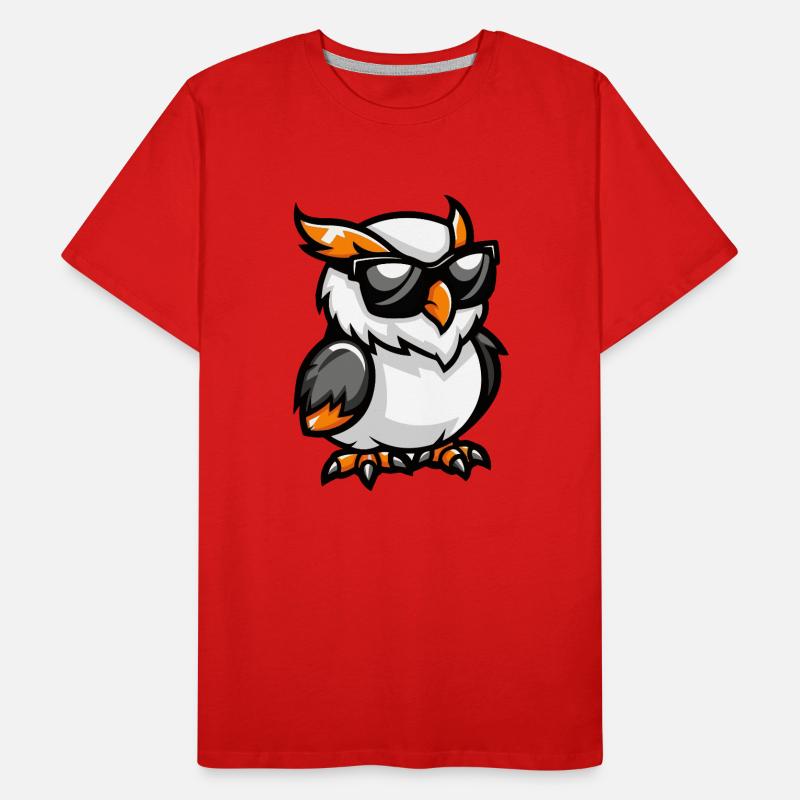 Eule Comic Cool Männer Premium Bio T-Shirt