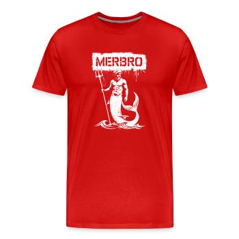 Merbro - Mysterious Hydropower - Men's Premium Organic T-Shirt - red - Front - Damien (186cm)