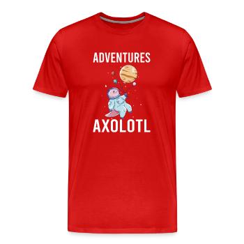 Axolotl Vintage Amphibian Aquatic Sprüche - Männer Premium Bio T-Shirt - Rot - Vorne - Damien (186cm)