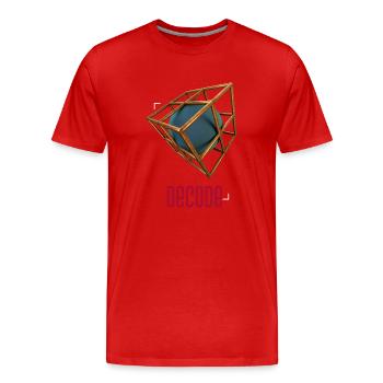 Imprimés pour mélomanes, musique, tendance - T-shirt bio Premium Homme - rouge - Devant - Damien (186cm)