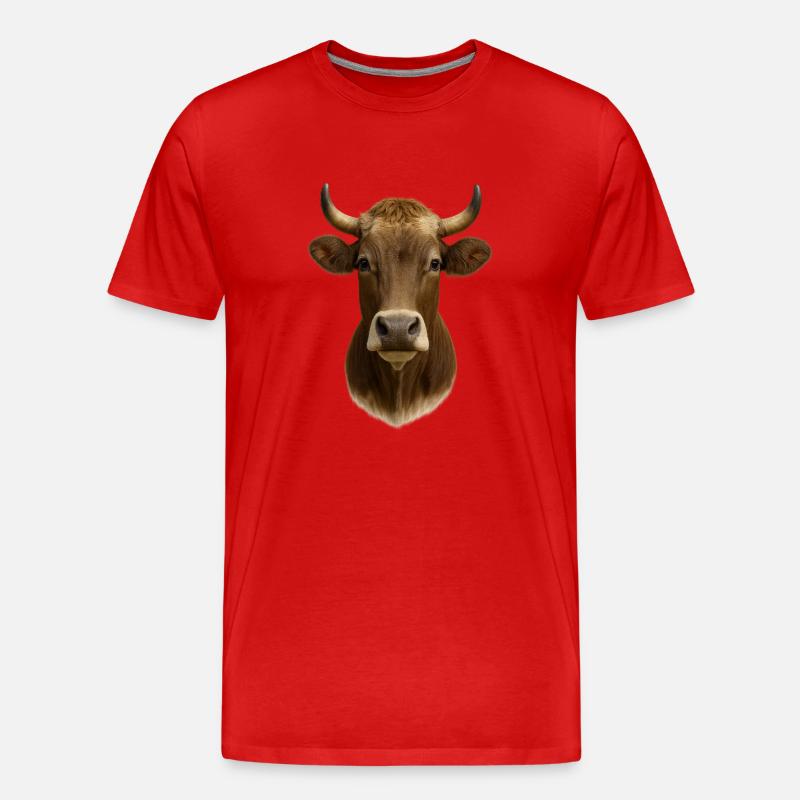The most beautiful cow - Men's Premium Organic T-Shirt - red