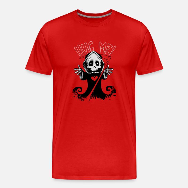 Hug Me - Sensenmann - Männer Premium Bio T-Shirt - Rot