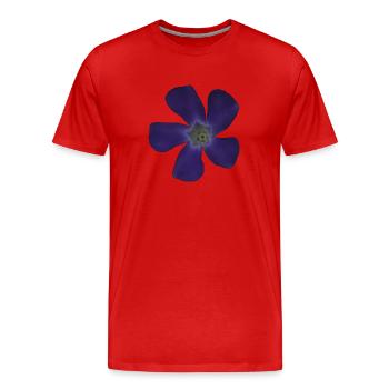 Periwinkle purple flower purple blossom - Men's Premium Organic T-Shirt - red - Front - Damien (186cm)