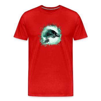 Platypus,platypus,graffiti,painting - Men's Premium Organic T-Shirt - red - Front - Damien (186cm)