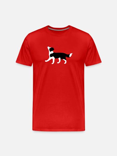 Border Collie - Men's Premium Organic T-Shirt - red