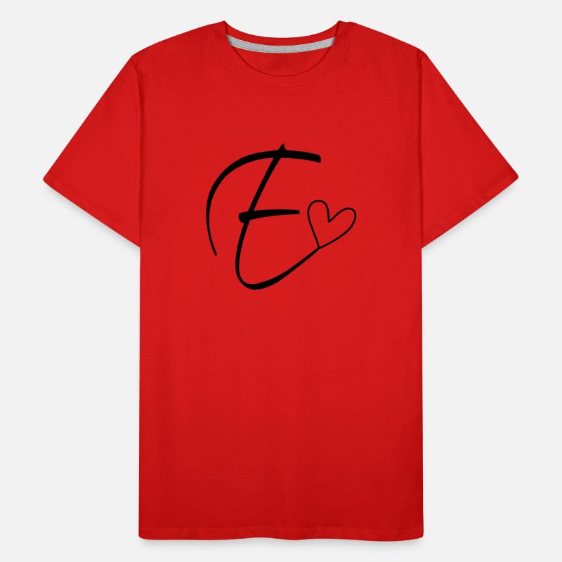 Letter E Letter E Calligraphy Men's Premium Organic T-Shirt