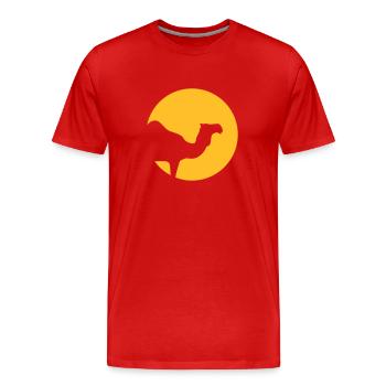 Chameau - T-shirt bio Premium Homme - rouge - Devant - Damien (186cm)