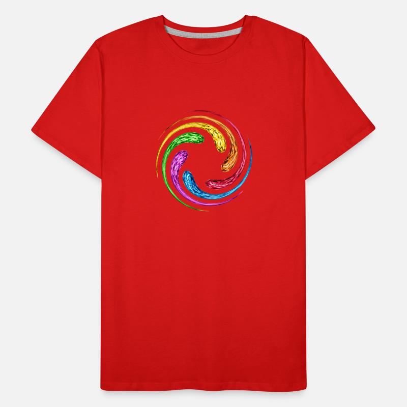 Infinity Spiral Infinity Stones Rainbow Men's Premium Organic T-Shirt