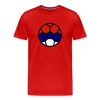 Fußball WM Flagge Serbien Weltmeisterschaft - Männer Premium Bio T-Shirt - Rot - Vorne - Damien (186cm)
