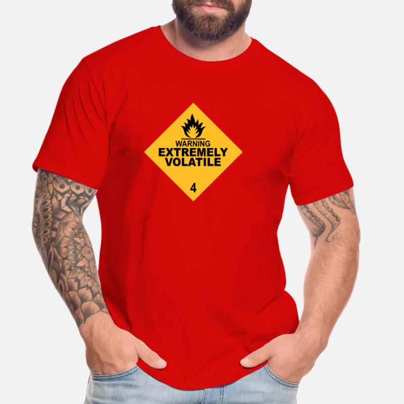 warning extremely volatile square II 2c Men's Premium Organic T-Shirt
