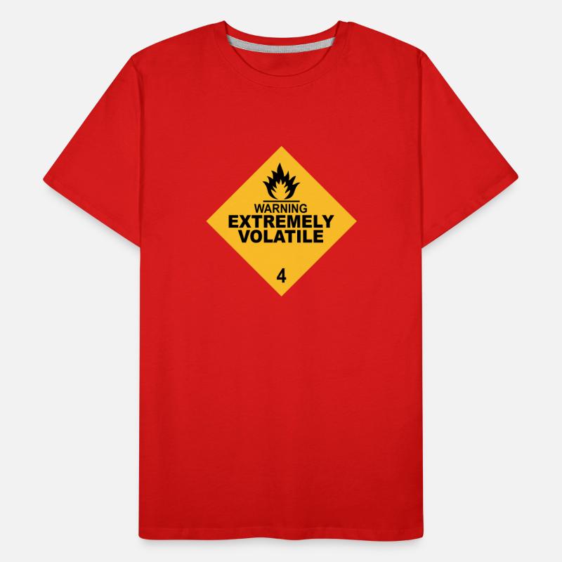warning extremely volatile square II 2c Men's Premium Organic T-Shirt