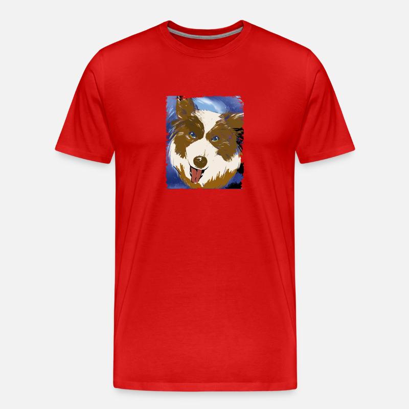 Loki Bär - Männer Premium Bio T-Shirt - Rot