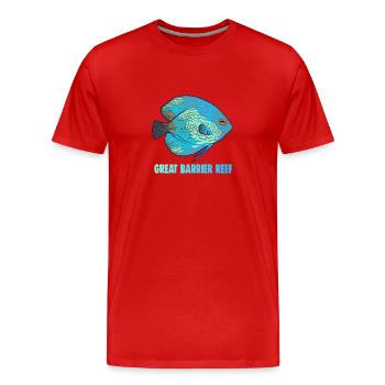 GRANDE BARRIÈRE DE CORAIL - T-shirt bio Premium Homme - rouge - Devant - Damien (186cm)
