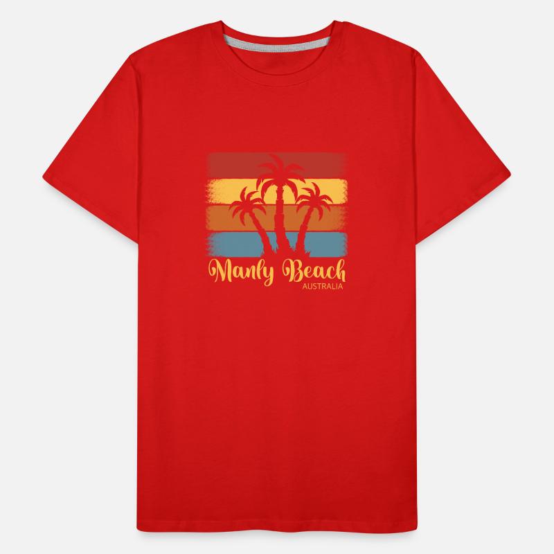 Manly Beach Australia Men's Premium Organic T-Shirt