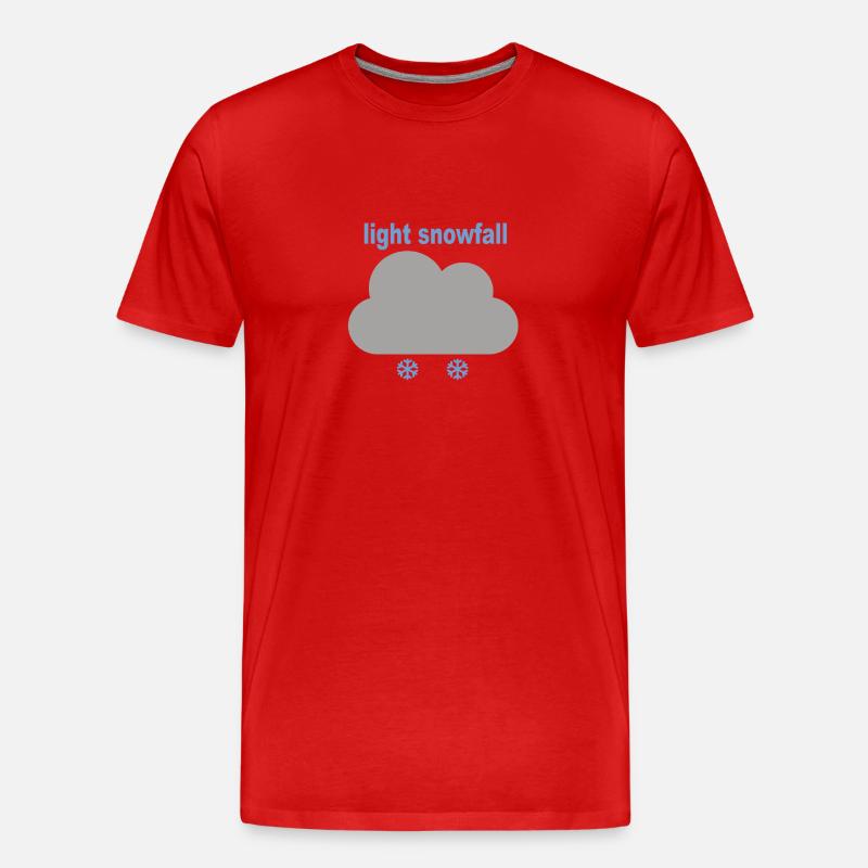light snowfall - Männer Premium Bio T-Shirt - Rot