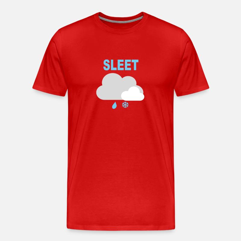 SLEET - Graupel - Männer Premium Bio T-Shirt - Rot