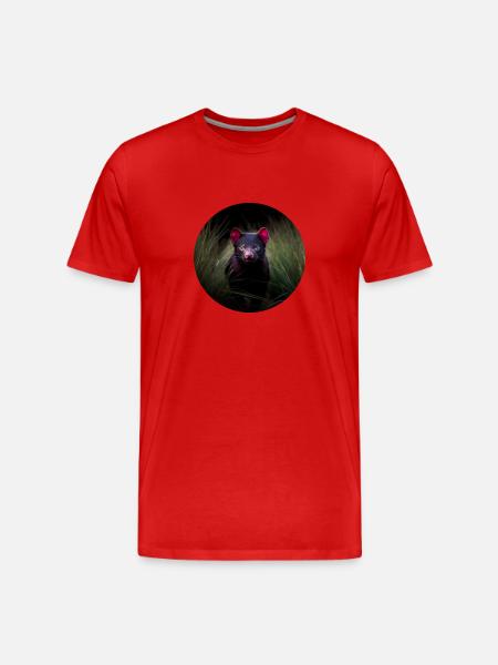 Lurking Tasmanian Devil - Men's Premium Organic T-Shirt - red