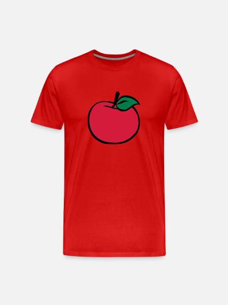 Apfel - Männer Premium Bio T-Shirt - Rot
