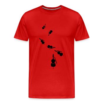 Violin icon icon - Men's Premium Organic T-Shirt - red - Front - Damien (186cm)