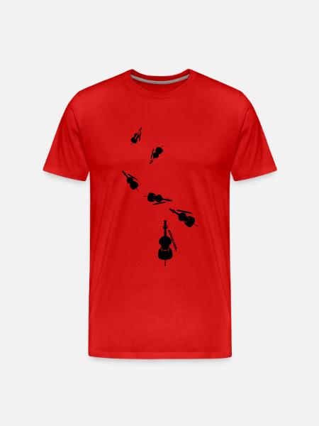 Icône de violon - T-shirt bio Premium Homme - rouge