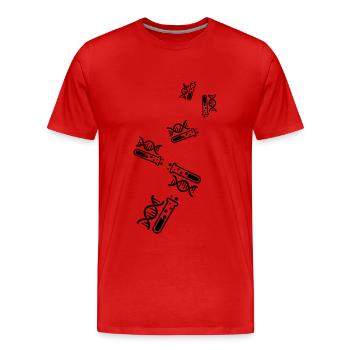 Reagenzglas chemie - Männer Premium Bio T-Shirt - Rot - Vorne - Damien (186cm)