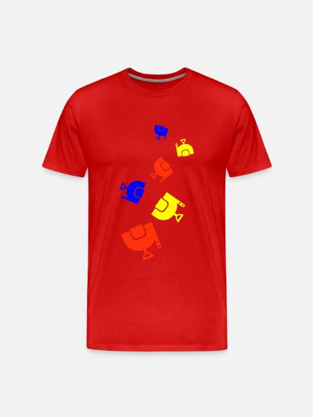 Saddle Symbol - Men's Premium Organic T-Shirt - red