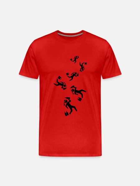 Alkohol trinken mann - Männer Premium Bio T-Shirt - Rot