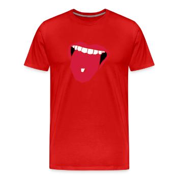 Drugs - Männer Premium Bio T-Shirt - Rot - Vorne - Damien (186cm)