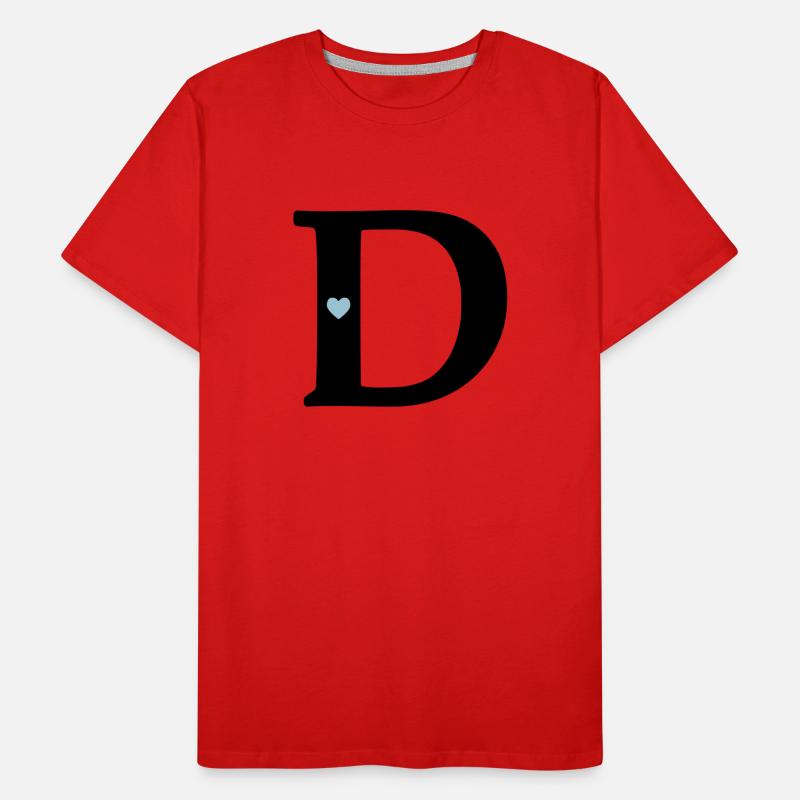 point d Lettre initiale T-shirt bio Premium Homme