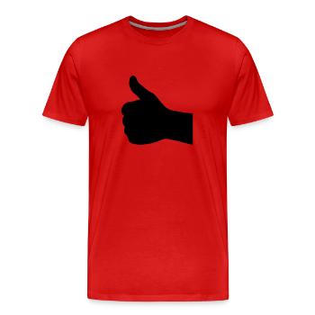 pouce vers le haut - T-shirt bio Premium Homme - rouge - Devant - Damien (186cm)